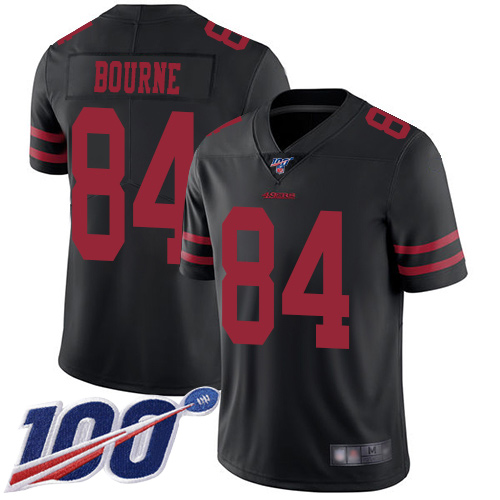 San Francisco 49ers Limited Black Men Kendrick Bourne Alternate NFL Jersey #84 100th